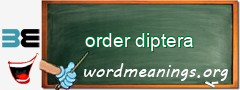 WordMeaning blackboard for order diptera